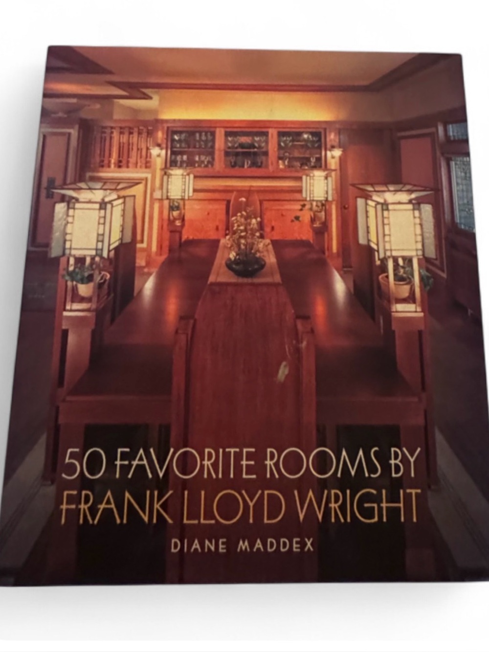 50 Favorite Rooms by Frank Lloyd Wright — Brown Hardcover Coffee Table Book